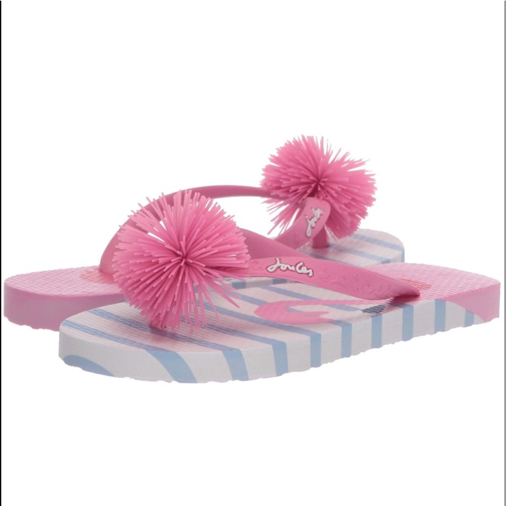 JOULES 10 toddler white & pink flamingo flip flops